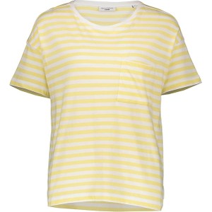 Żółty t-shirt Marc O'Polo DENIM z okrągłym dekoltem w stylu casual