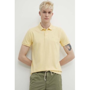 Żółta koszulka polo Hollister Co. z krótkim rękawem w stylu casual