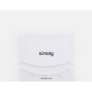 Sinsay - Bransoletki 2 pack - srebrny