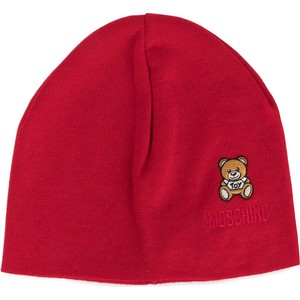 Czerwona czapka Moschino