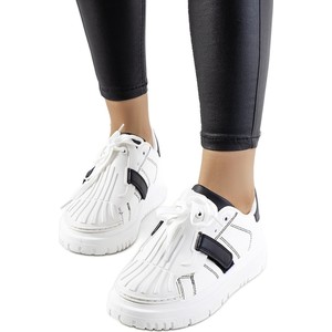 Buty sportowe Inna marka z tkaniny z płaską podeszwą w sportowym stylu