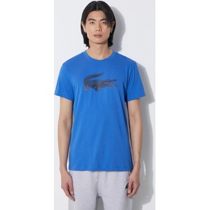T-shirt Lacoste z nadrukiem w młodzieżowym stylu z krótkim rękawem