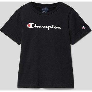 Czarna koszulka dziecięca Champion dla chłopców