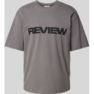 T-shirt Review w młodzieżowym stylu z bawełny