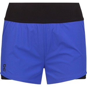 Niebieskie szorty On Running w sportowym stylu z tkaniny