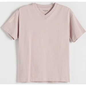 Różowa koszulka dziecięca Reserved z bawełny dla chłopców