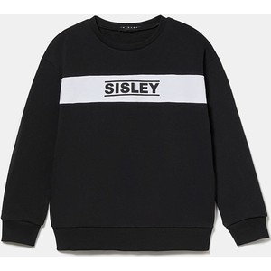 Czarna bluza dziecięca Sisley z bawełny