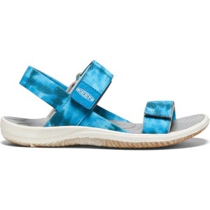 Niebieskie buty dziecięce letnie Keen na rzepy
