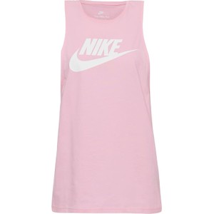 Różowy top Nike z okrągłym dekoltem z bawełny