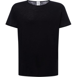 Czarny t-shirt JK Collection w stylu casual