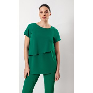 Zielona bluzka Molton z okrągłym dekoltem w stylu casual