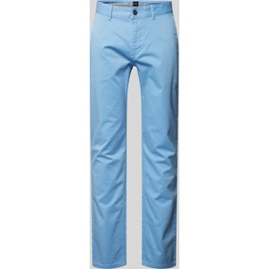 Niebieskie spodnie Hugo Boss w stylu casual z bawełny