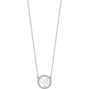 Unique - Biżuteria Yes Naszyjnik srebrny z cyrkoniami - drzewko szczęścia - Unique