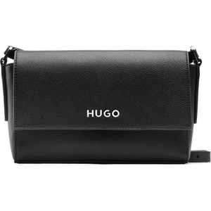Czarna torebka Hugo Boss w młodzieżowym stylu średnia