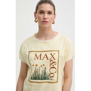 Bluzka Max & Co. z bawełny z okrągłym dekoltem w młodzieżowym stylu