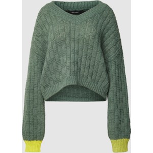 Zielony sweter Vero Moda z dzianiny w stylu casual