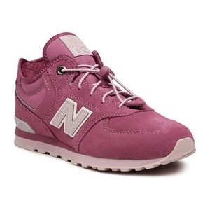 Różowe buty sportowe New Balance w sportowym stylu z płaską podeszwą sznurowane