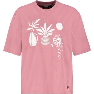 Różowy t-shirt Limango Polska z krótkim rękawem