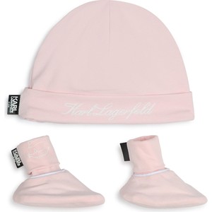 Różowa czapka Karl Lagerfeld