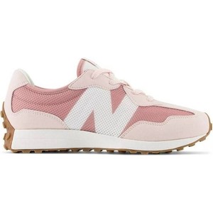 Różowe buty sportowe dziecięce New Balance dla dziewczynek z zamszu