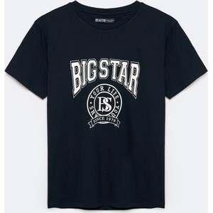 Granatowa koszulka dziecięca Big Star dla chłopców z dzianiny