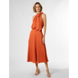 Pomarańczowa sukienka Swing maxi bez rękawów