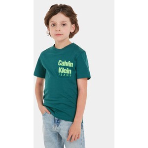 Koszulka dziecięca Calvin Klein z jeansu dla chłopców