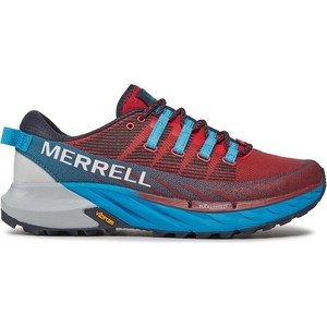 Czerwone buty sportowe Merrell w sportowym stylu sznurowane