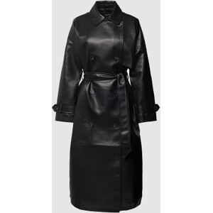Czarny płaszcz Vero Moda bez kaptura długi w stylu casual