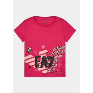 Różowa bluzka dziecięca Emporio Armani z krótkim rękawem