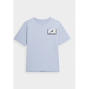 Niebieski t-shirt Outhorn z krótkim rękawem z nadrukiem