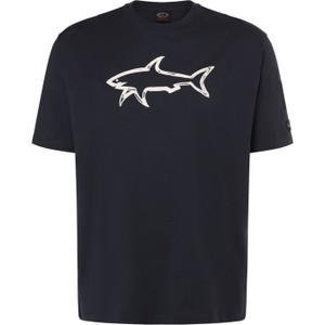 Czarny t-shirt Paul & Shark w młodzieżowym stylu z bawełny z krótkim rękawem