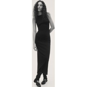 Czarna sukienka H & M maxi w stylu casual z dżerseju