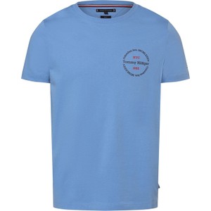 Niebieski t-shirt Tommy Hilfiger w stylu casual z bawełny