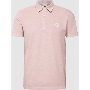 Różowy t-shirt S.Oliver z krótkim rękawem w stylu casual z bawełny