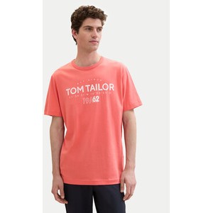 Czerwony t-shirt Tom Tailor z krótkim rękawem