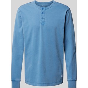 Niebieska koszulka z długim rękawem Knowledge Cotton Apparel