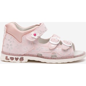 Różowe buty dziecięce letnie Zapatos w kwiatki