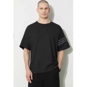 Czarny t-shirt Adidas Originals w stylu casual z krótkim rękawem z bawełny