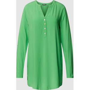 Zielona bluzka Montego z długim rękawem w stylu casual z dekoltem w kształcie litery v