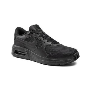 Czarne buty sportowe Nike w sportowym stylu sznurowane ze skóry
