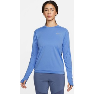 Niebieska bluzka Nike w sportowym stylu z tkaniny