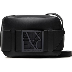 Czarna torebka Armani Exchange matowa średnia na ramię