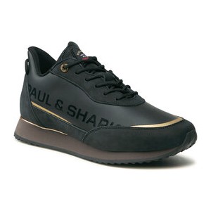 Czarne buty sportowe Paul&shark sznurowane