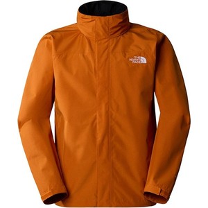 Pomarańczowa kurtka The North Face krótka w sportowym stylu