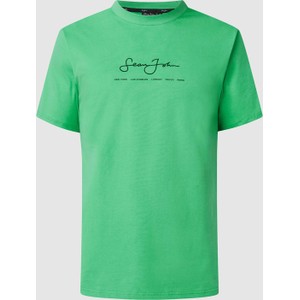 Zielony t-shirt Peek&Cloppenburg z bawełny w młodzieżowym stylu