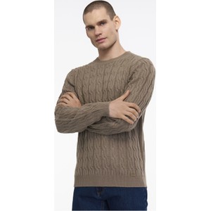 Sweter Ochnik z okrągłym dekoltem w stylu casual