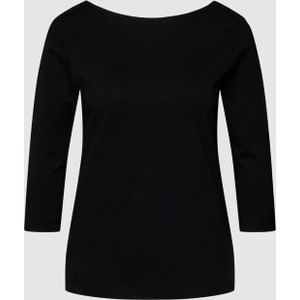 Czarna bluzka Christian Berg Woman z okrągłym dekoltem w stylu casual