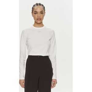 Bluzka Calvin Klein w stylu casual z długim rękawem z okrągłym dekoltem