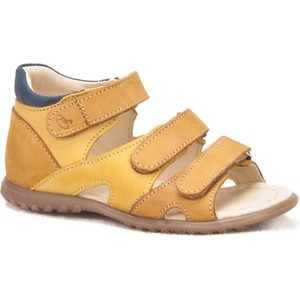 Żółte buty dziecięce letnie Awis Obuwie na rzepy